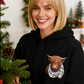 🐮 50 % RABATT!!🎁 Niedliches, kuscheliges Kapuzensweatshirt mit Fleecefutter und Highland-Kuh-Motiv