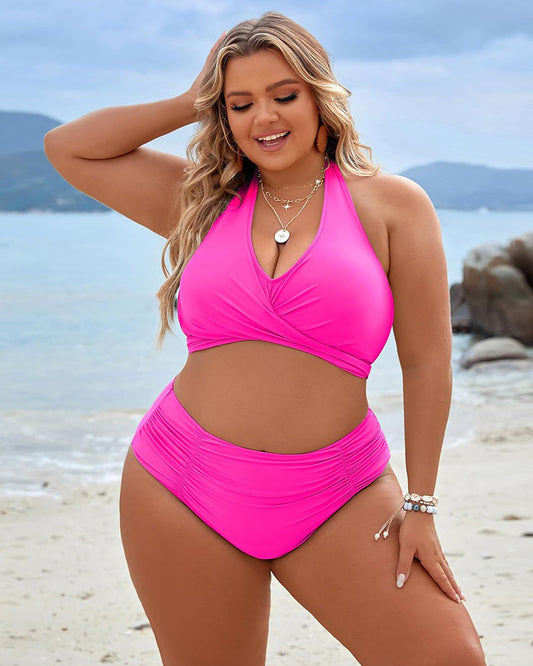 🩱Hot Sale 49% Rabatt👙 Bauchfreie Badeanzüge Bescheidene Bikini-Sets mit hoher Taille