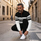 📢🎉50%Rabatt!!!🛍️✨Herren-Set: Pullover mit grafischem Druck und Hose