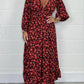 ✨️ Bedrucktes, Sexy Kleid mit tiefem V-Ausschnitt für Damen