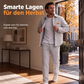 Zweiteiliges Freizeit-Set für Herren: Waffelstrick-Jacke und Hose