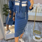 ❄️LETZTER TAG – 57% RABATT 💖 Damen-Set aus Stehkragenjacke und Kleid