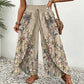 Bedruckte Damenhose mit weitem Bein und Kordelzug