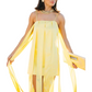 Damen Kleid mit quadratischem Ausschnitt, Spaghettiträgern und Quasten