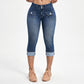Caprihose für Damen aus Stretch-Denim in Slim-Fit-Passform