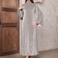 Elegantes Samt-Maxi-Kleid mit Glockenärmeln