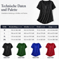 Elegantes bedrucktes Damen-Top mit V-Ausschnitt