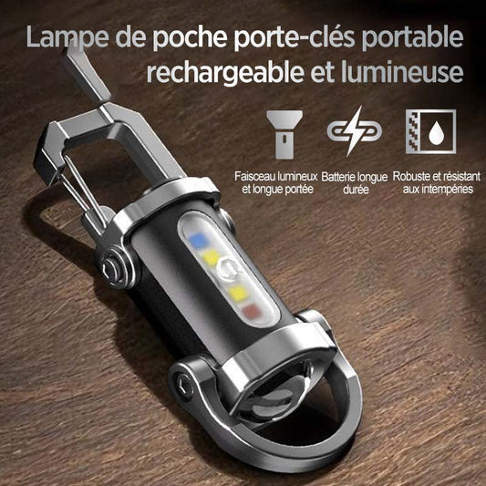 🔦 Wiederaufladbarer Schlüsselanhänger – 300 Lumen, USB-C Ladung & Stoßfestes Design für Sicherheit und EDC ⚡