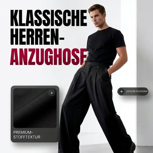 ⏰Limitiert 50% Rabatt！！👖Klassische Herren-Anzughose✨weites Bein bequem elegant