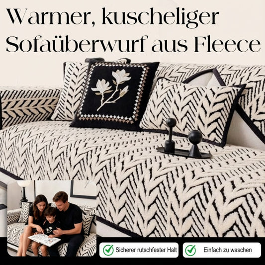 Warmer, kuscheliger Sofaüberwurf aus Fleece