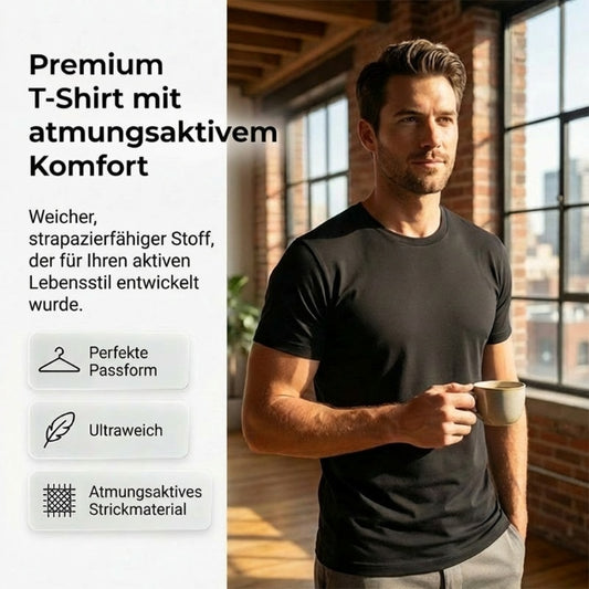 Kurzärmeliges T-Shirt mit Rundhalsausschnitt für Herren