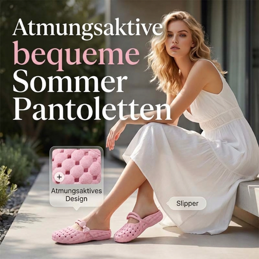 👡🌸 50% RABATT! Damen Geschlossene Atmungsaktive Pantoletten – Leicht, bequem & vielseitig – Ideal für Alltag, Büro & warme Tage ☀️✨