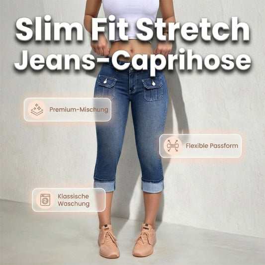 Caprihose für Damen aus Stretch-Denim in Slim-Fit-Passform
