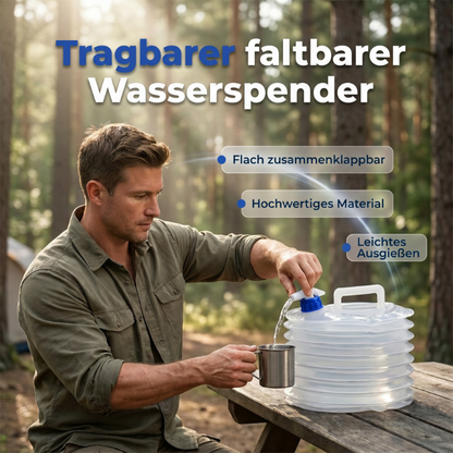 💧BPA-freier Faltwasserbehälter – aus lebensmittelechtem Kunststoff, geruchsneutral & stabil, perfekt für Trinkwasser, Kochen & Outdoor 🏕️