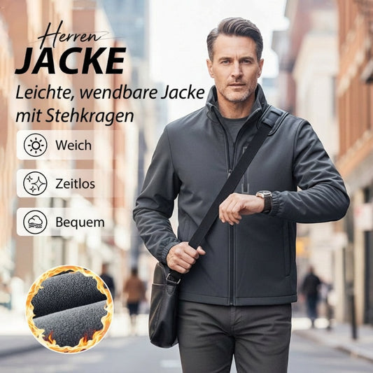 Leichte, wendbare Herrenjacke mit Stehkragen