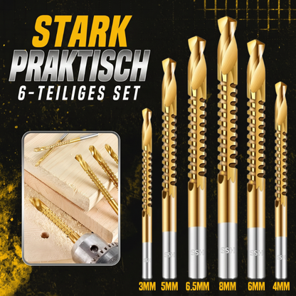 Titanbeschichtete Hochgeschwindigkeitsstahl-Zackenbohrer (6 Stück)
