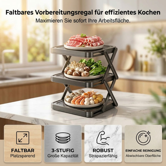 Mehrschichtiges Aufbewahrungsgestell für Geschirr und Tabletts