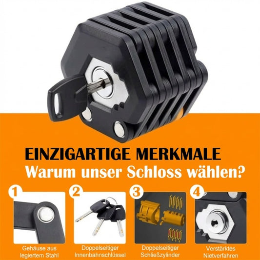 💥Begrenzte Zeit 54% Rabatt🔥Faltschloss für Elektrofahrräder und Mountainbikes