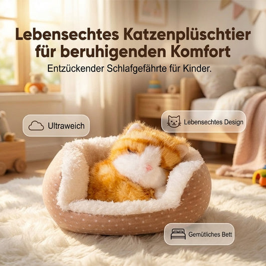 🏠 Entzückendes Plüschtier mit schlafendem Tier 🐾  Der perfekte Begleiter fürs Zubettgehen