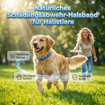🎁 1+1 GRATIS🛡️Halsband mit natürlichen ätherischen Ölen zur Abwehr von Schädlingen bei Haustieren