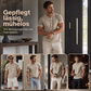 🌿 Kurzärmeliges, atmungsaktives Henley-Shirt mit Kontrast