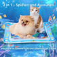 😻Wassermatte für Haustiere – interaktives Spielzeug mit schwimmenden Fischen + kühlende Sommermatte
