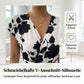 Maxikleid mit Blumenmuster, V-Ausschnitt und geraffter Taille
