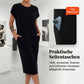 Lässiges Kurzarm-T-Shirt-Kleid für Damen