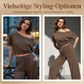 👚 50% RABATT! 🌸 "Soft-Touch" Lounge-Set – Asymmetrisches Off-Shoulder Top & Weite Hose, Bequem & Perfekt Für Entspannte Tage Zuhause 💃
