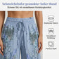 Bedruckte Damenhose mit weitem Bein und Kordelzug