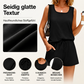 Set aus einem lässigen Tanktop und Shorts mit Kordelzug für Damen