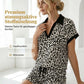 Schickes Damen-Set mit Leopardenmuster: Oberteil und Shorts