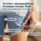 Damen Bermudashorts aus Jeans mit Rissen und hoher Taille