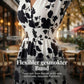 Maxikleid mit Blumenmuster, V-Ausschnitt und geraffter Taille
