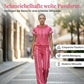 Gestreiftes Damen-Set: Kurzarm-Hoodie & Weitbein-Hose