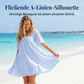 Damenkleid mit Karree-Ausschnitt und Smokdetails