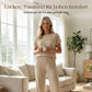 Damen Zweiteiler aus Rippstrick: Oberteil & Hose mit weitem Bein