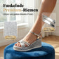 Damen Sandalen mit Keilabsatz und Fesselriemen