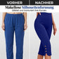 👖 Letzter Tag 50 % RABATT! ✨ Figurformende Stretch-Caprihose – hohe Taille, 4-Wege-Stretch, elegante Details 🌼