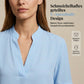 Sommerbluse für Damen mit V-Ausschnitt und kurzen Ärmeln