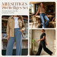 Damen Zweiteiler aus Rippstrick: Oberteil & Hose mit weitem Bein