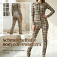 Karierter Jumpsuit mit Front-Reißverschluss und gerafften Beinen