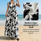 Maxikleid mit Blumenmuster, V-Ausschnitt und geraffter Taille