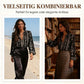 Damen Boho-Bluse mit Ballonärmeln und Rüschenkragen