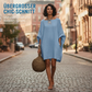 Oversize-Kleid mit Fledermausärmeln für Damen