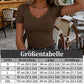 Slim Fit Basic-T-Shirt mit V-Ausschnitt für Damen