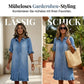 👗Locker sitzendes Jeanskleid mit Rüschen