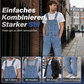 👖 Klassischer Jeansoverall für Herren mit verstellbaren Trägern