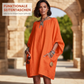 Oversize-Kleid mit Fledermausärmeln für Damen