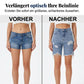 Damen Bermudashorts aus Jeans mit Rissen und hoher Taille